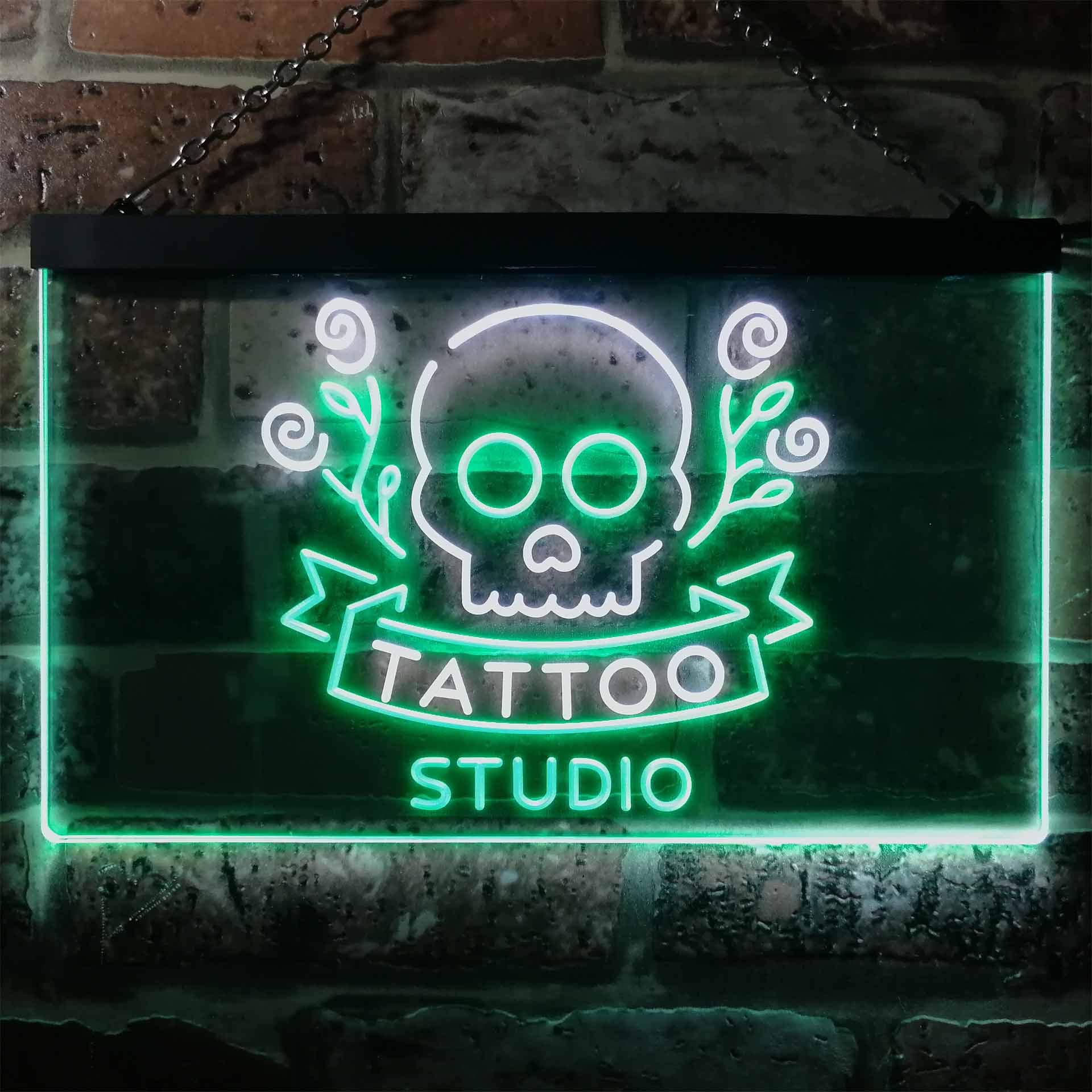 Amazon | Tattoo Studio Skull Display Wall Décor Dual Color